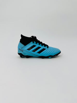 Adidas Predator 18.3 or 19.3 Firm Ground (FG) Football Boots - Light Blue / Black (e.g., Aero Green)