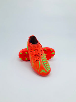 Adidas Predator Accuracy.3 or similar (take-down model) - Solar Red/Team Shock Pink with Lime Green accents