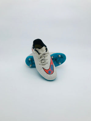 Nike Hypervenom Phinish II SG-Pro - White / Total Crimson / Blue Lagoon (Off-White, Orange, Teal)