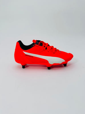 Puma evoSPEED 4 FG - Red/Orange (Lava Blast) with White and Black accents