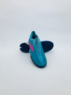 Adidas X Speedflow.3 Laceless TF - Teal / Pink